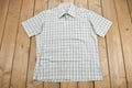 Vintage 1970s First Shirt Short Sleeve Plaid Button Up Shirt