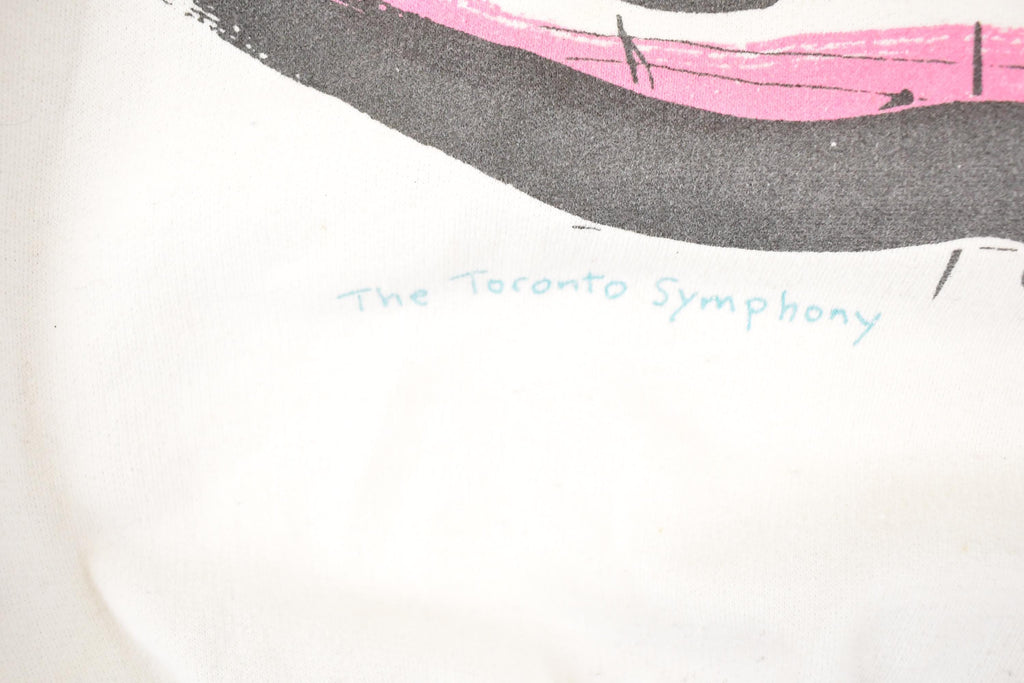 Vintage 1980s The Toronto Symphony Graphic Print Violin Crewneck Sweatshirt Women's XL