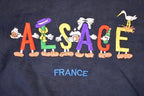 Vintage 1990s Alsace France Embroidered Cartoon Crewneck Sweatshirt Mens XL