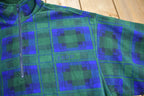 Vintage 1990s IZOD Quarter Zip Plaid Fleece Sweater