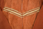 Vintage 1980s Fleetwood Women's Full Length Leather Hooded Bomber Style Coat