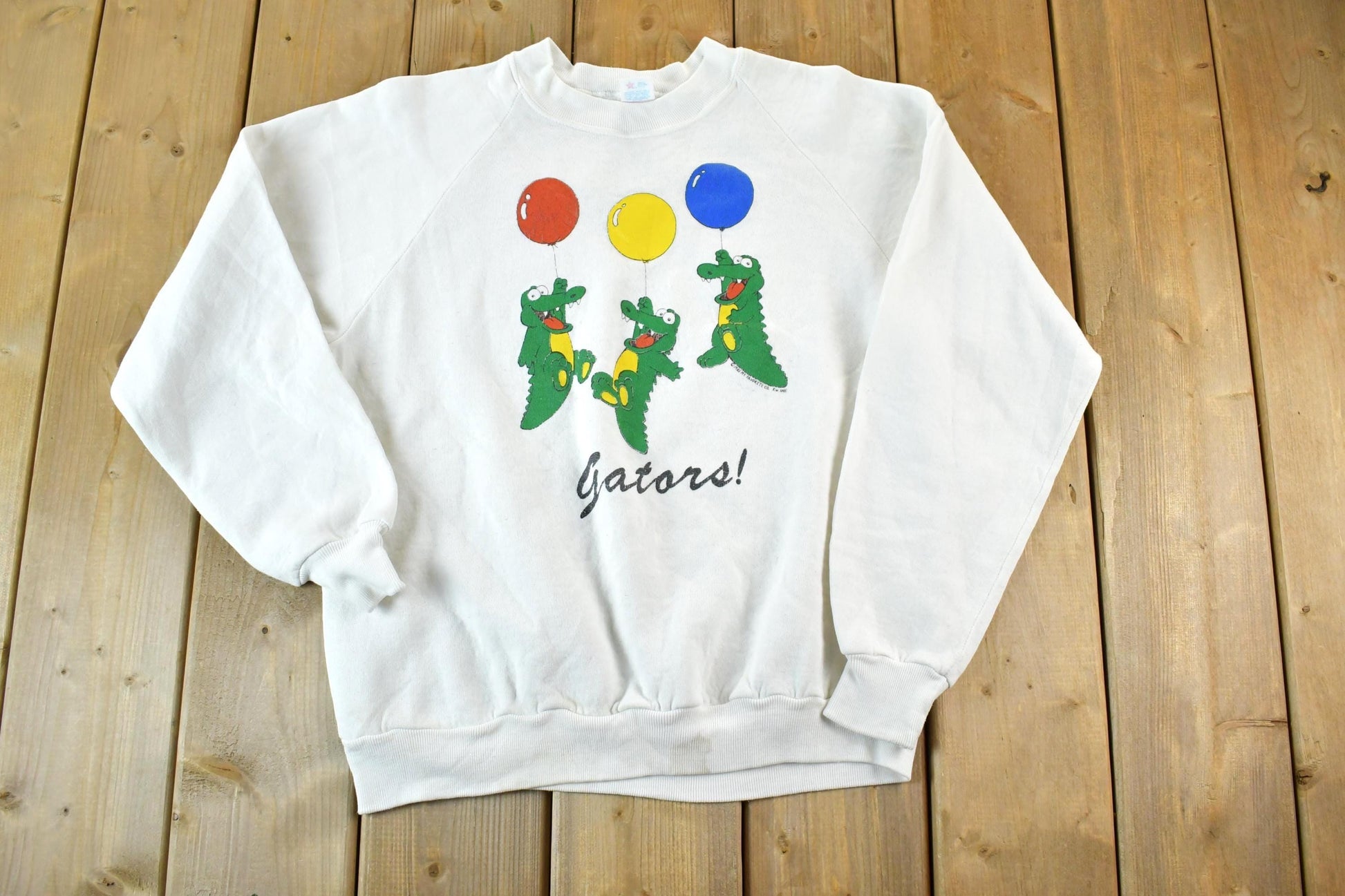 Vintage 1980s Birthdays Gators Souvenir Crewneck Sweatshirt