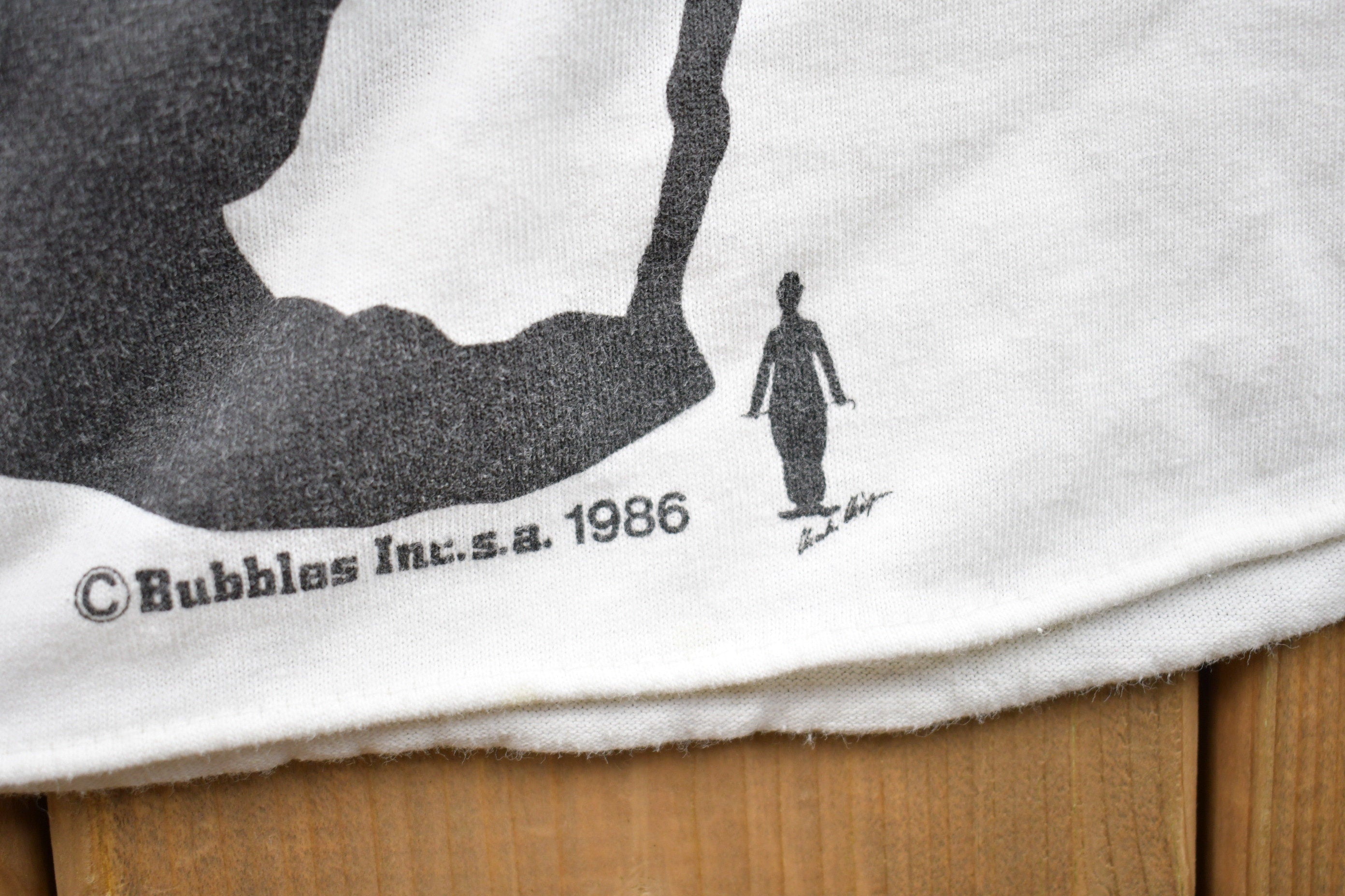 Vintage 1986 Charlie Chaplin Flirts Graphic T-Shirt