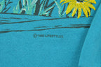 Vintage 1990 Wild Flower Print Collared Crewneck Sweatshirt