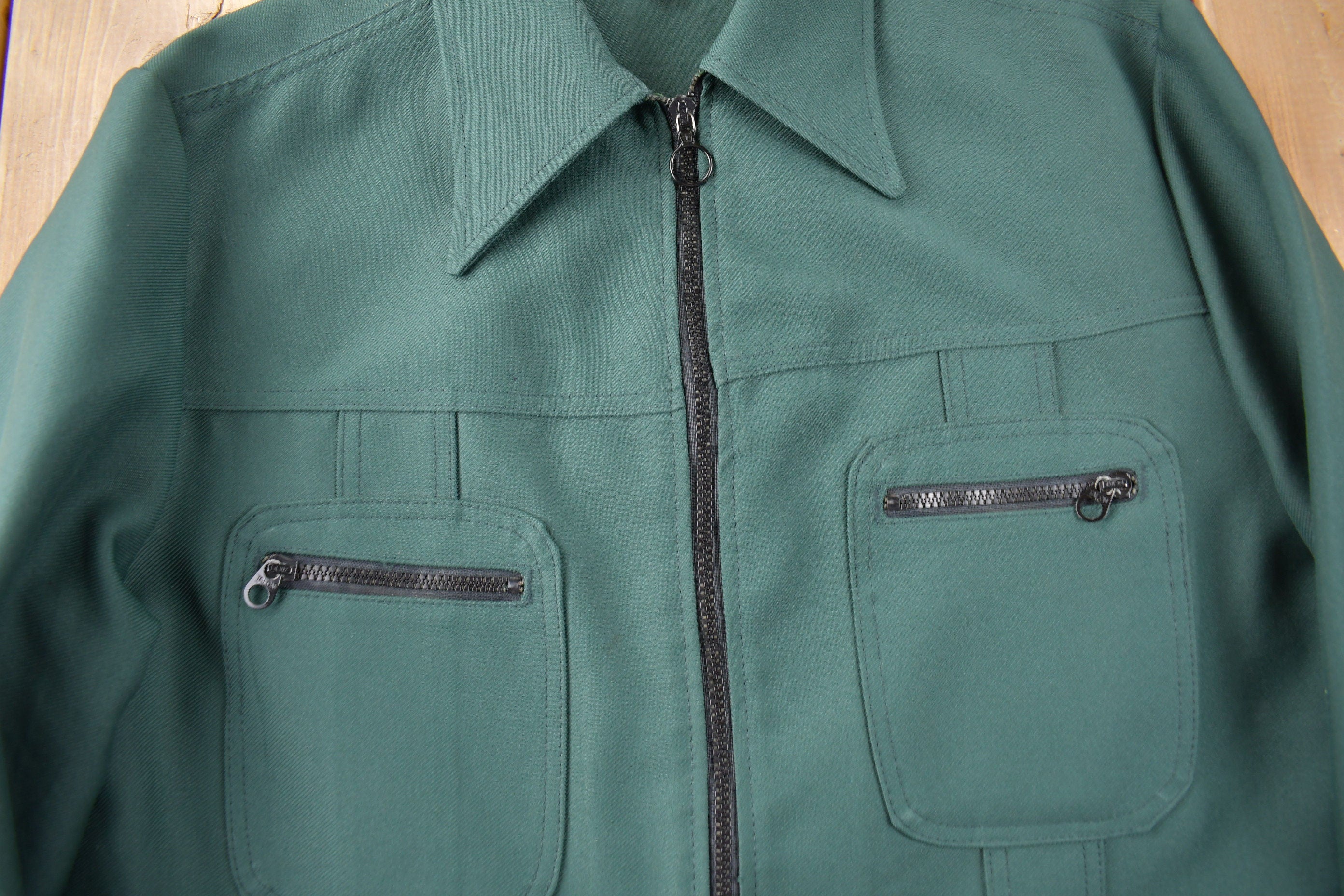 Vintage 1960s Lee Permanent Press Canvas Work Jacket Made In USA Size L