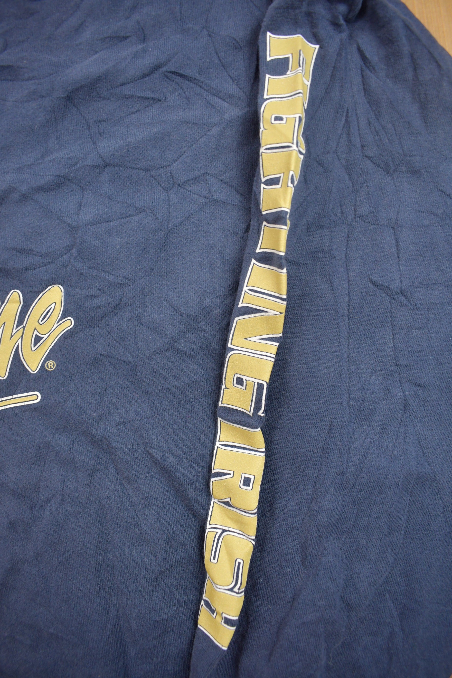 Vintage 1990s Notre Dame FIghting Irish Collegiate Long Sleeve Shirt / NCAA Tee / Americana / Sportswear