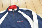 Vintage 1990s Nautica Competition Fleece Sweater Men's M / Outdoorsman / 90s Outdoorsman Sweater / Fleece Hiking Zip up / Made in USA