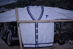 Vintage 1980s Caduceus Crest Cardigan