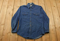 Vintage 1990s Western Button Up Denim Shirt