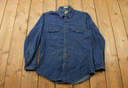 Vintage 1990s Western Button Up Denim Shirt