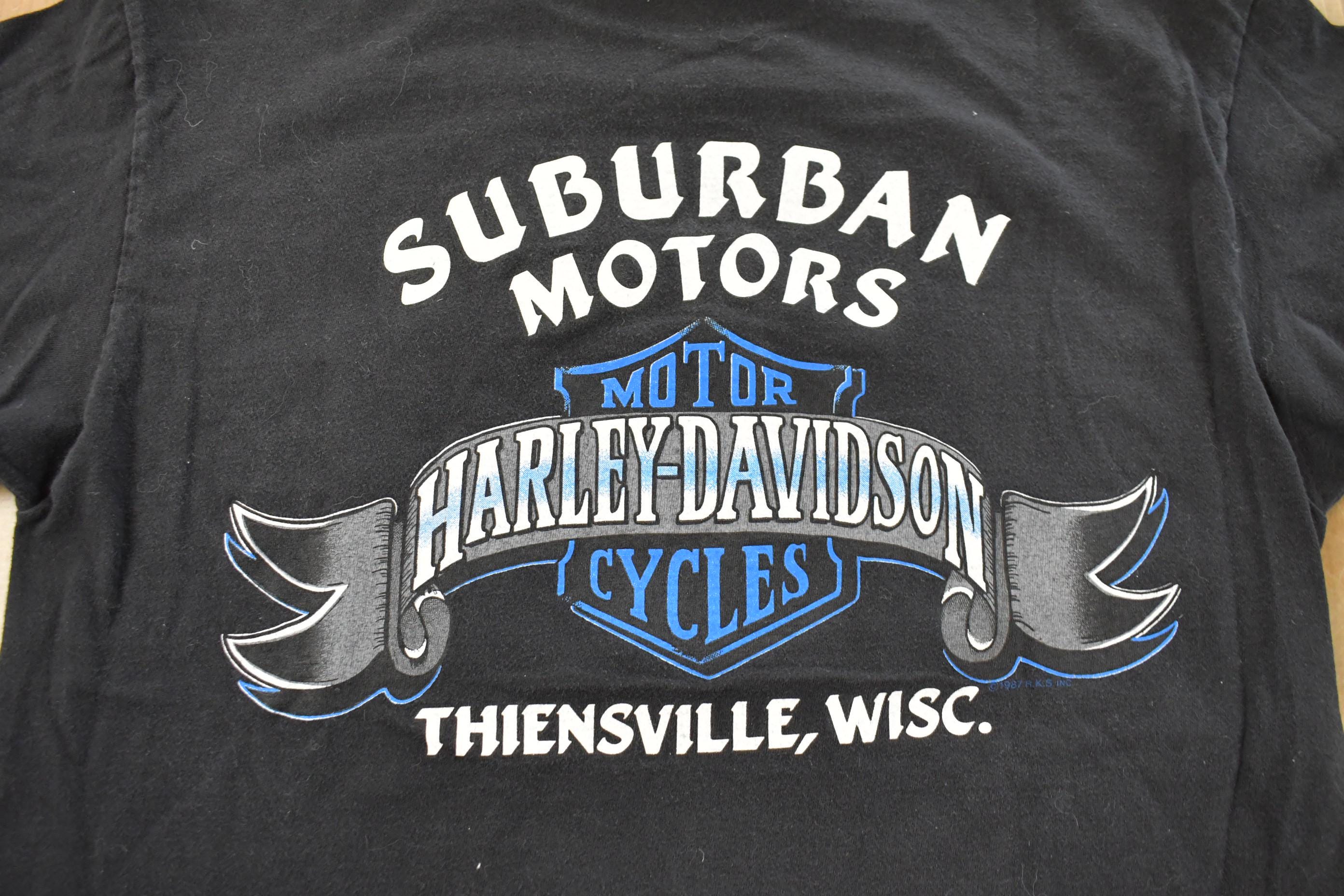 Vintage 1990s Harley Davidson Motorcycles World Class Engines T-Shirt Men's Large
