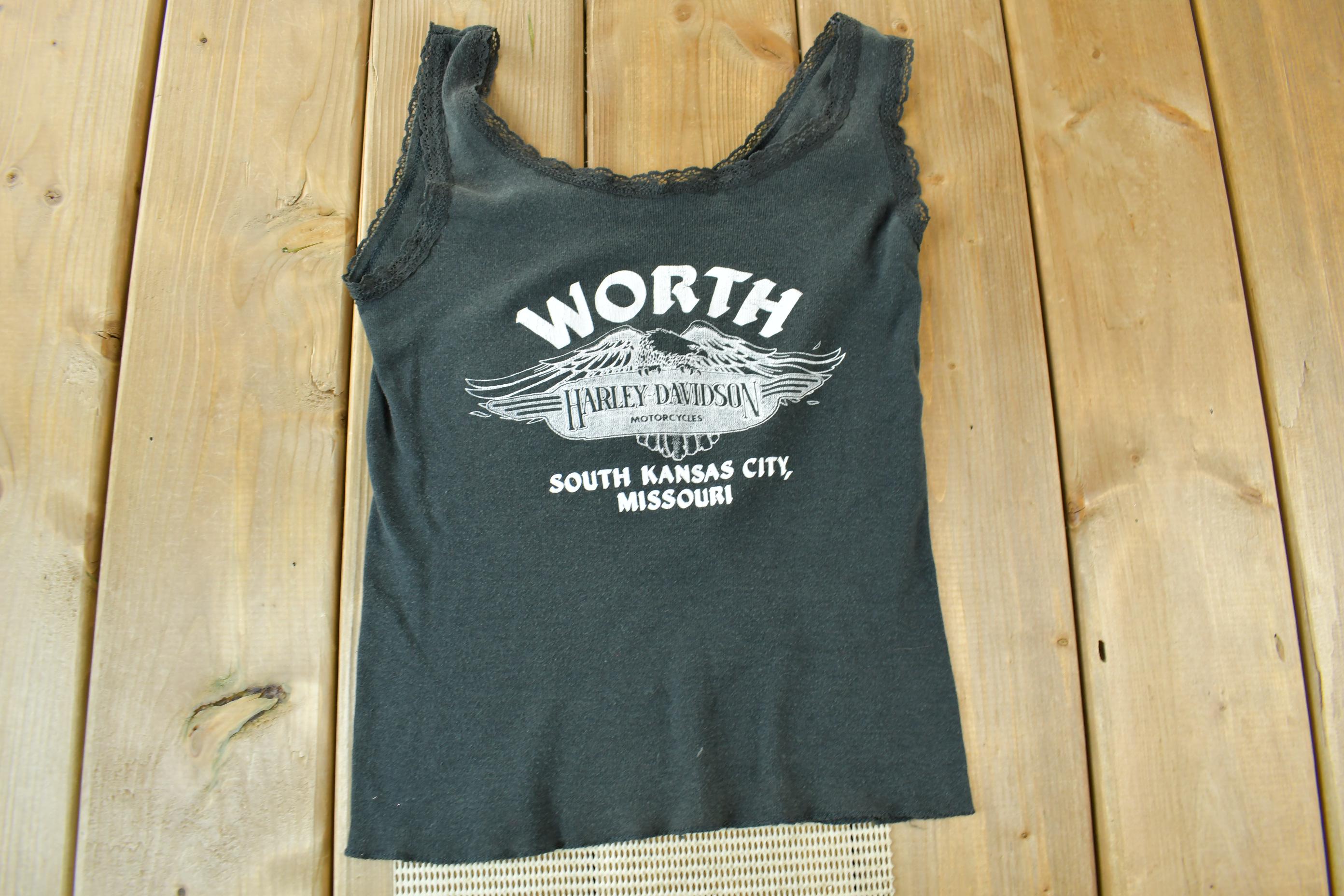 Vintage 1987 Worth Harley Davidson South Kansas Women's Shirt