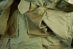 Vintage WW2 Military Button Up Trench Coat Long Medium