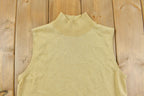 Vintage Y2k Women's Metallic Sleeveless Turtleneck