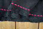 Vintage 1990s Storybook Knits Floral Embroidered Knit Perfect Mild Distress Cardigan Sweater Made In USA