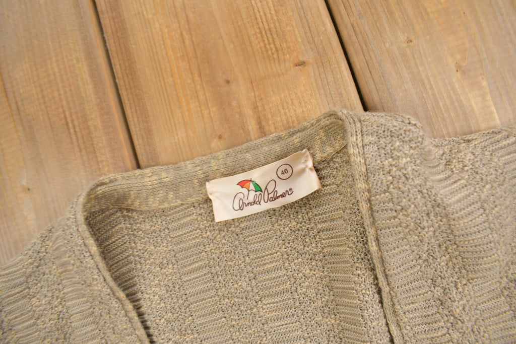 Vintage 1980s Arnold Palmer Robert Bruce Knit Cardigan Sweater