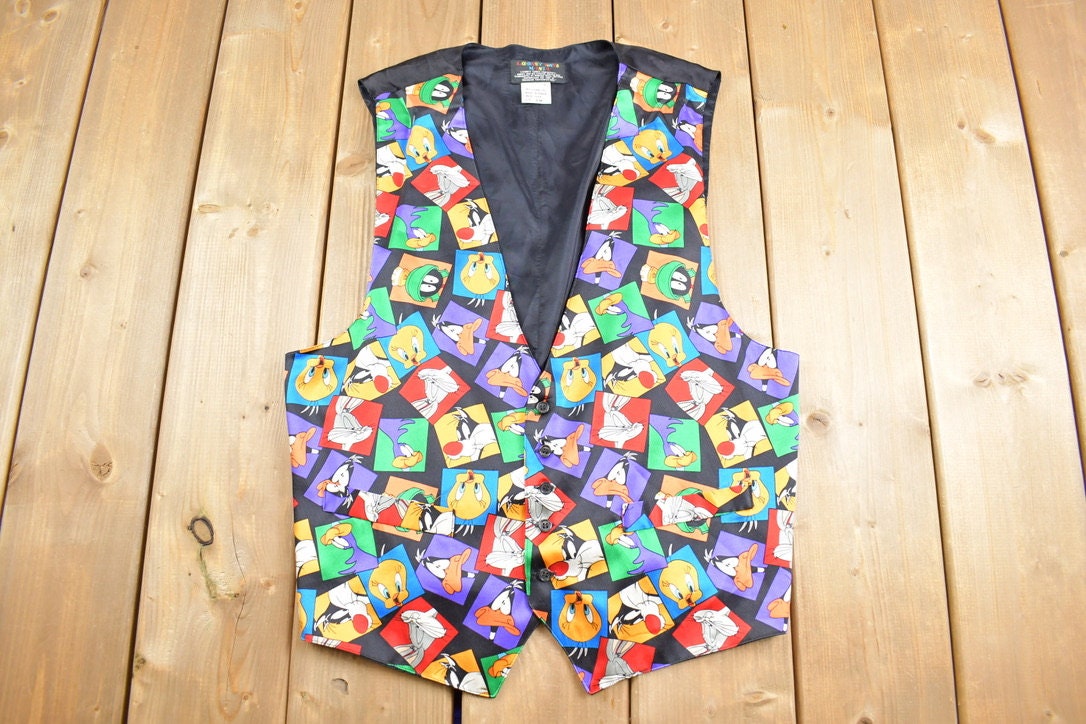 Vintage 1990s Looney Tunes Silk Vest