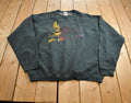 Vintage 1990s ASU Trail Lodge University Snow Mobiling Crewneck Made In USA