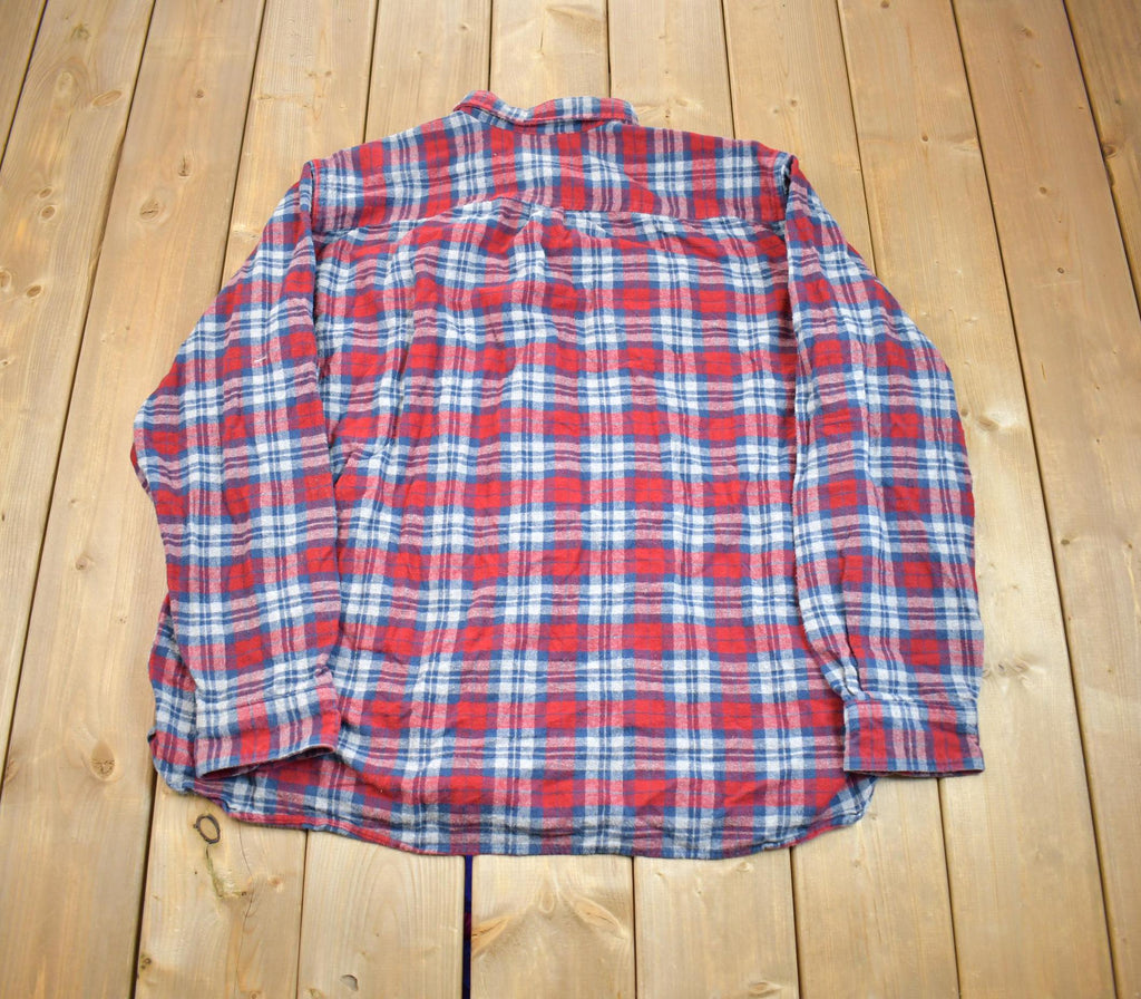 Vintage 1990s L.L Bean Plaid Flannel Traditional Fit Button Up Shirt