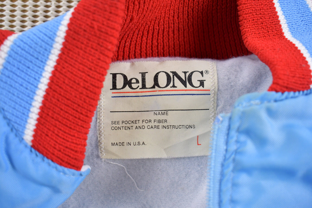 Vintage 1990s DeLong North High Pom Pons Quarter Zip Bomber Jacket  Athleisure  Streetwear  Athletic Sportswear  Streetwear