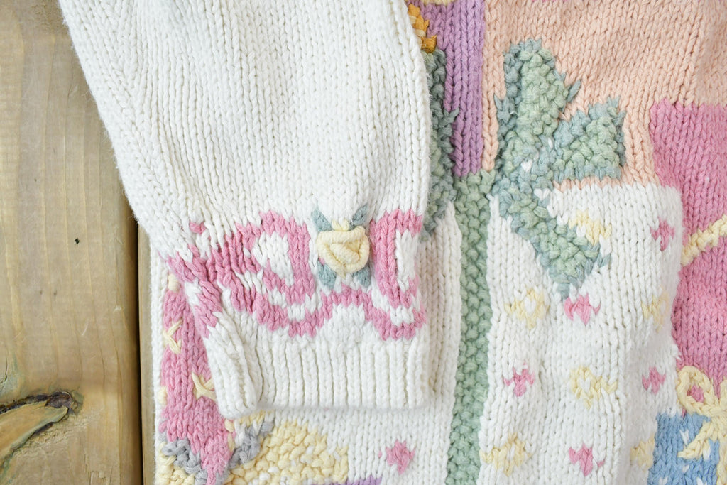 Vintage 1990s Signature By Northern Isles Knitted By Hand Crewneck Sweater