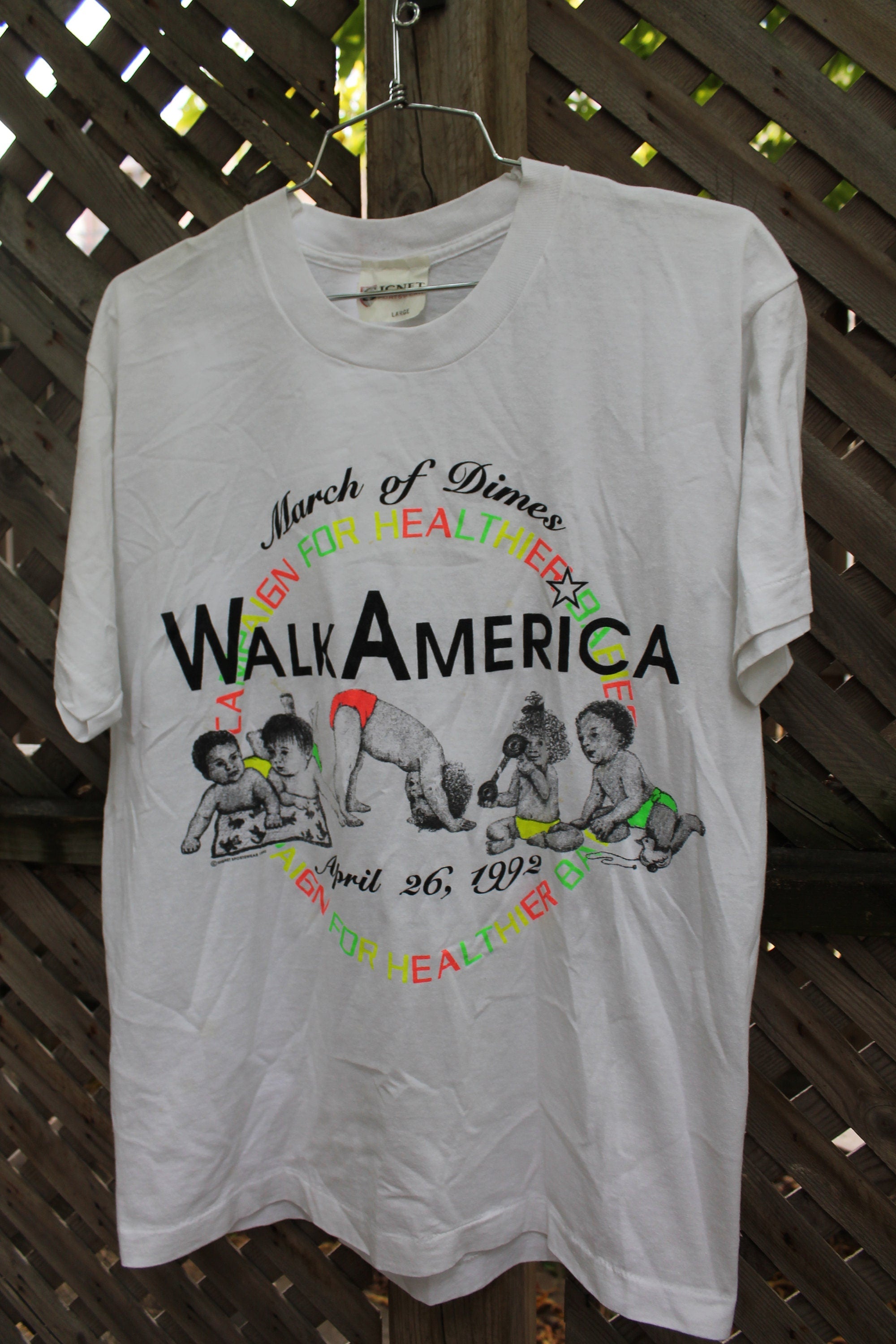 Vintage 1992 Walk America March Of Dimes T Shirt