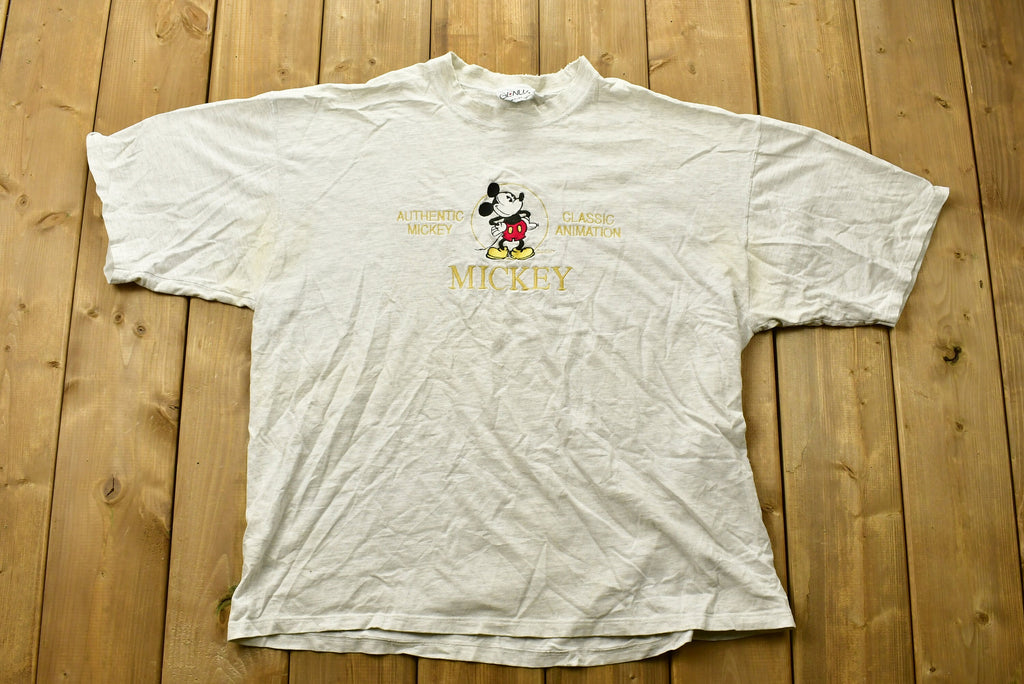 Vintage Mickey Mouse Embroidered T-Shirt