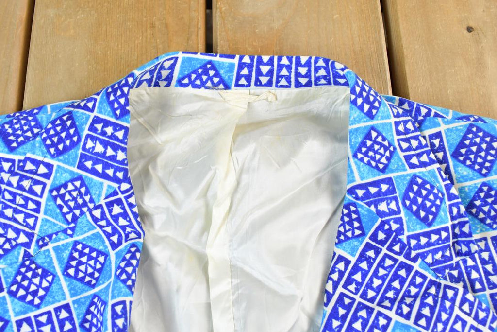 Vintage 1990s Light Abstract Print Dinner Jacket
