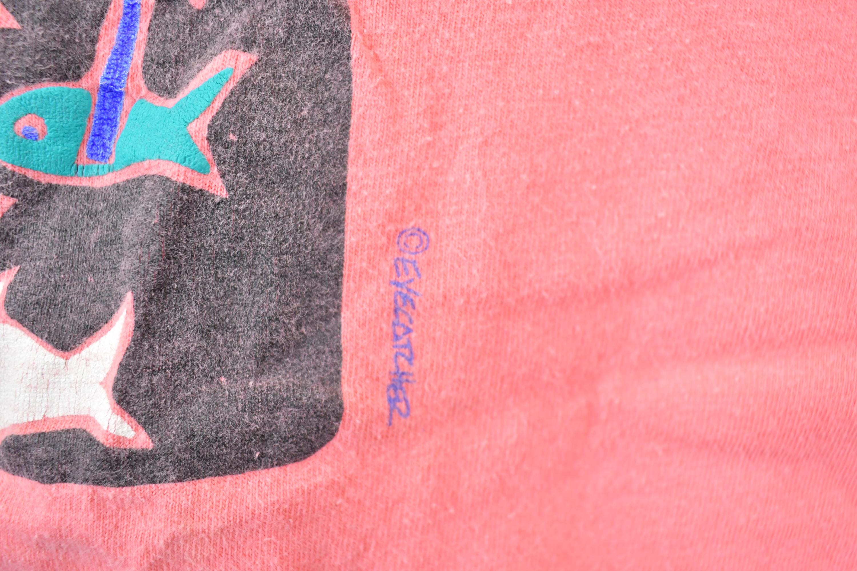 Vintage 1990s San Diego Multi Fish Cartoon Souvenir T-Shirt