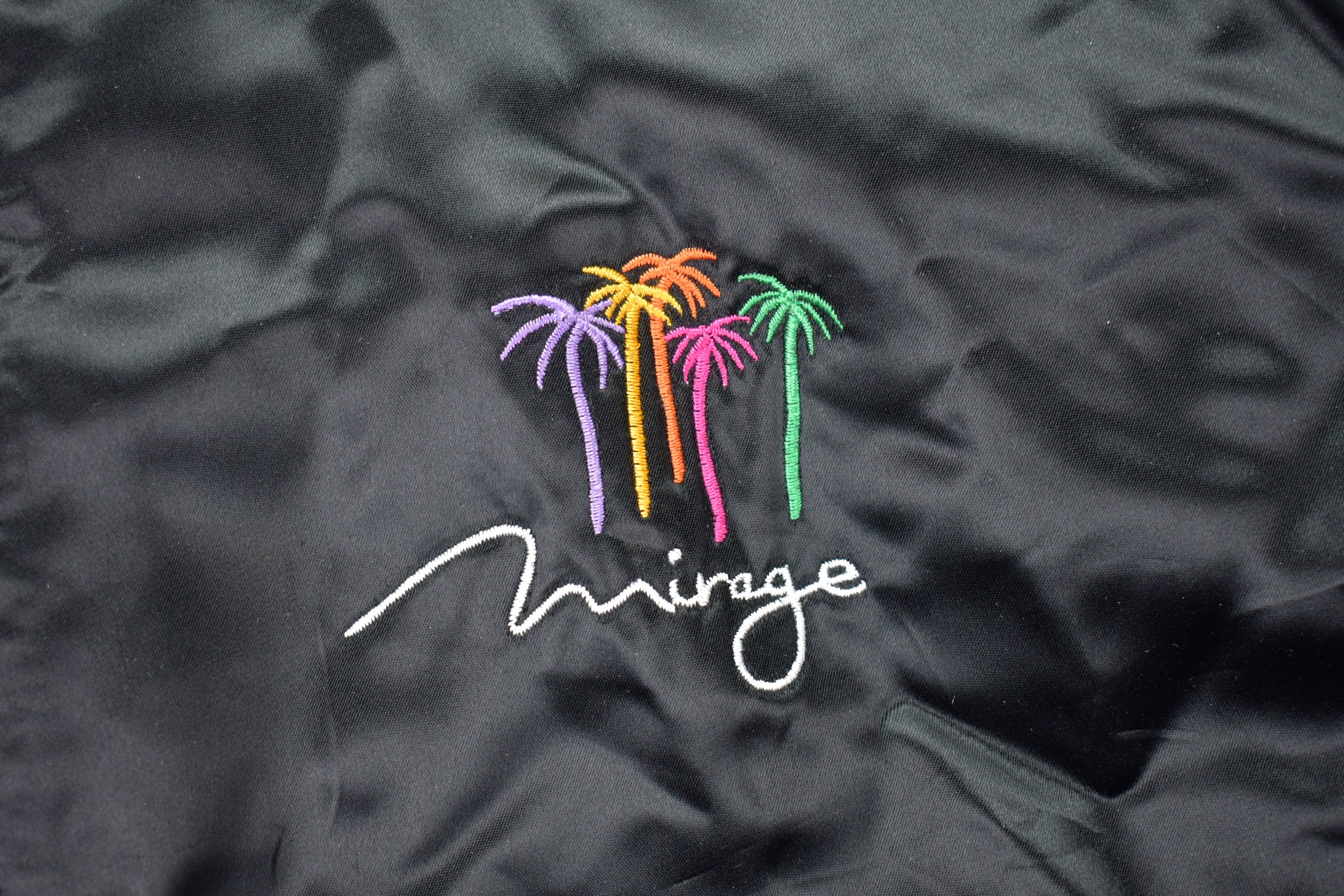 Vintage 1990s Golden Nugget Mirage Las Vegas Satin Reversible Jacket