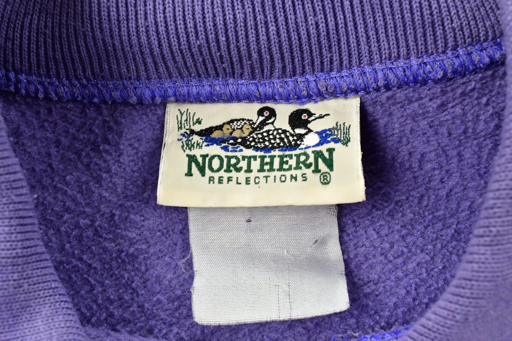 Vintage 90s Northern Reflections Collared Crewneck / Nature Print / Vintage Sweatshirt / Animal Print / Wilderness / Pullover Sweatshirt