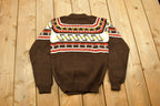 Vintage 1980s Knit Mock Neck Sweater