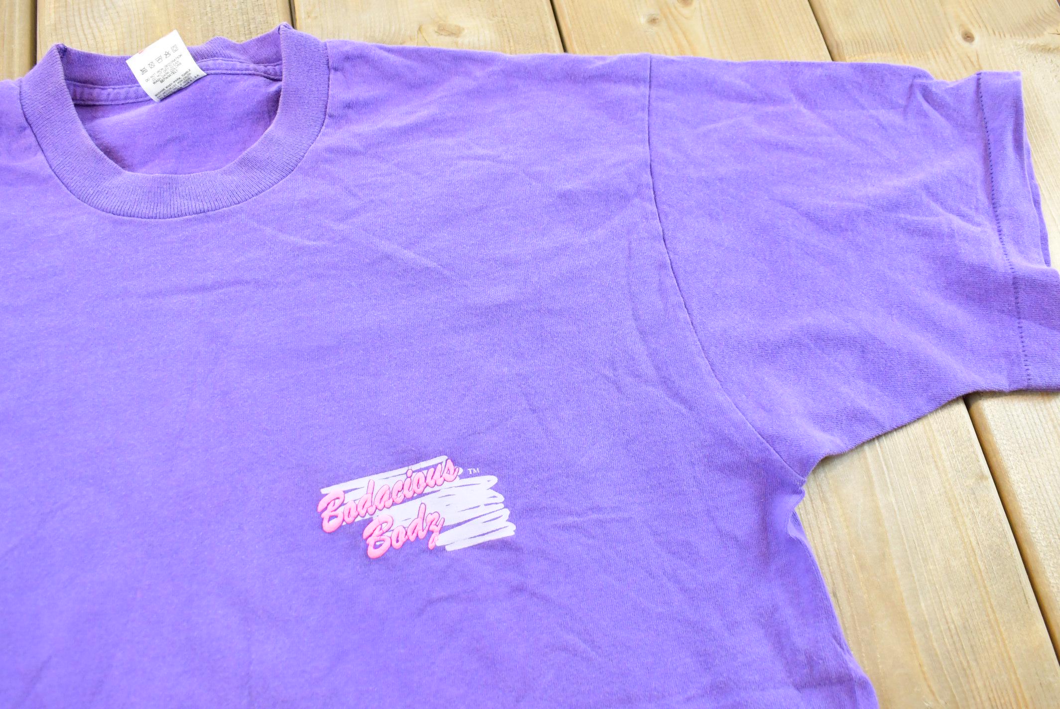 Vintage 1990s Funny Bodacious Body Defintion T-Shirt Men's L /