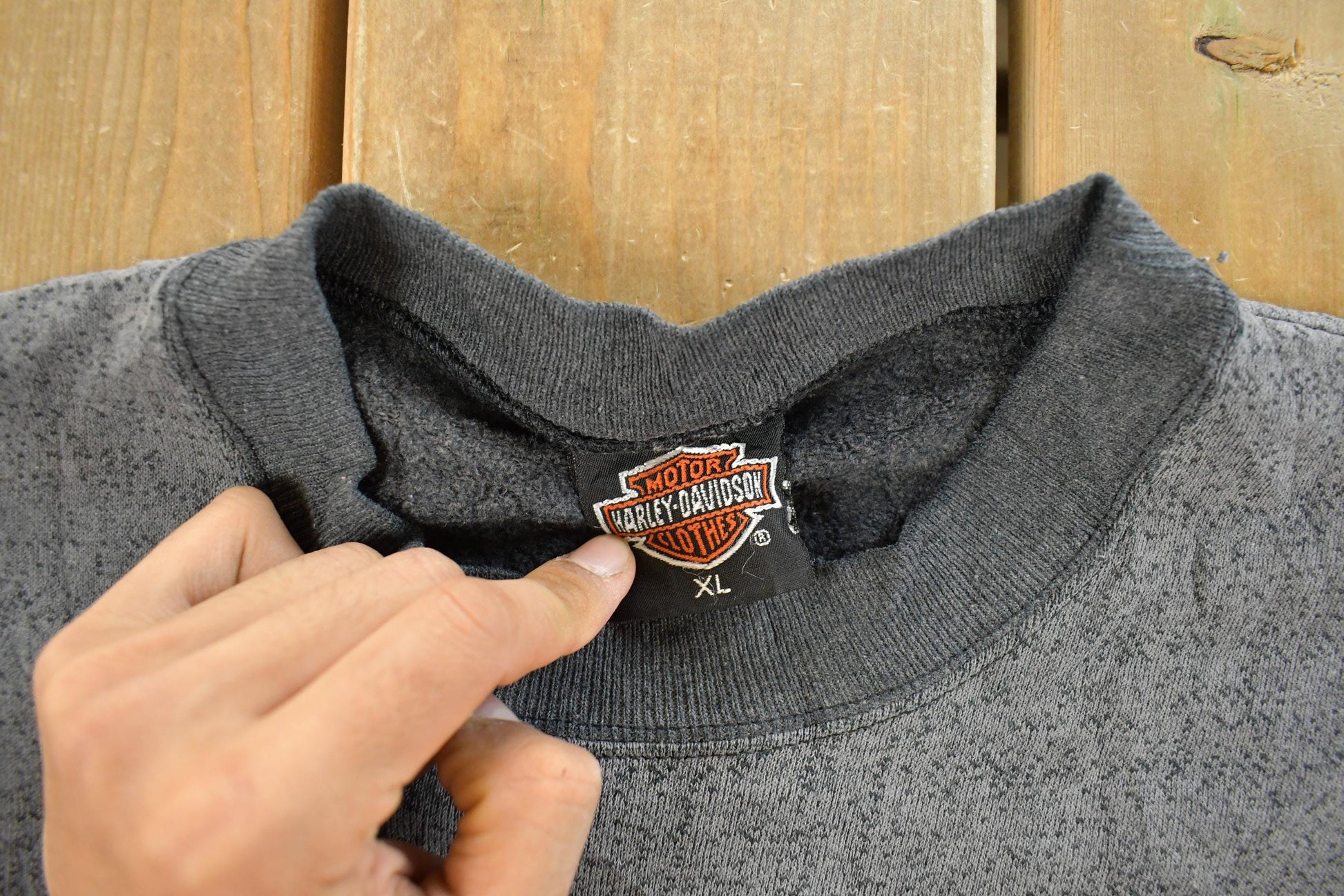 Vintage 1990s Harley Davidson Crewneck Sweatshirt Men's XL / 90s Crewneck / Biker Motorcycles / Vintage Harley / Sun Faded