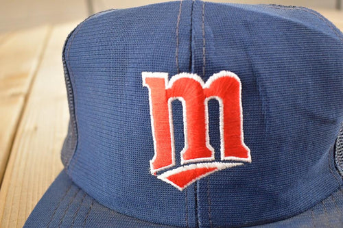 Vintage 1990s Minnesota Twins 34 Youth Snapback Hat / 90's Embroidered Cap