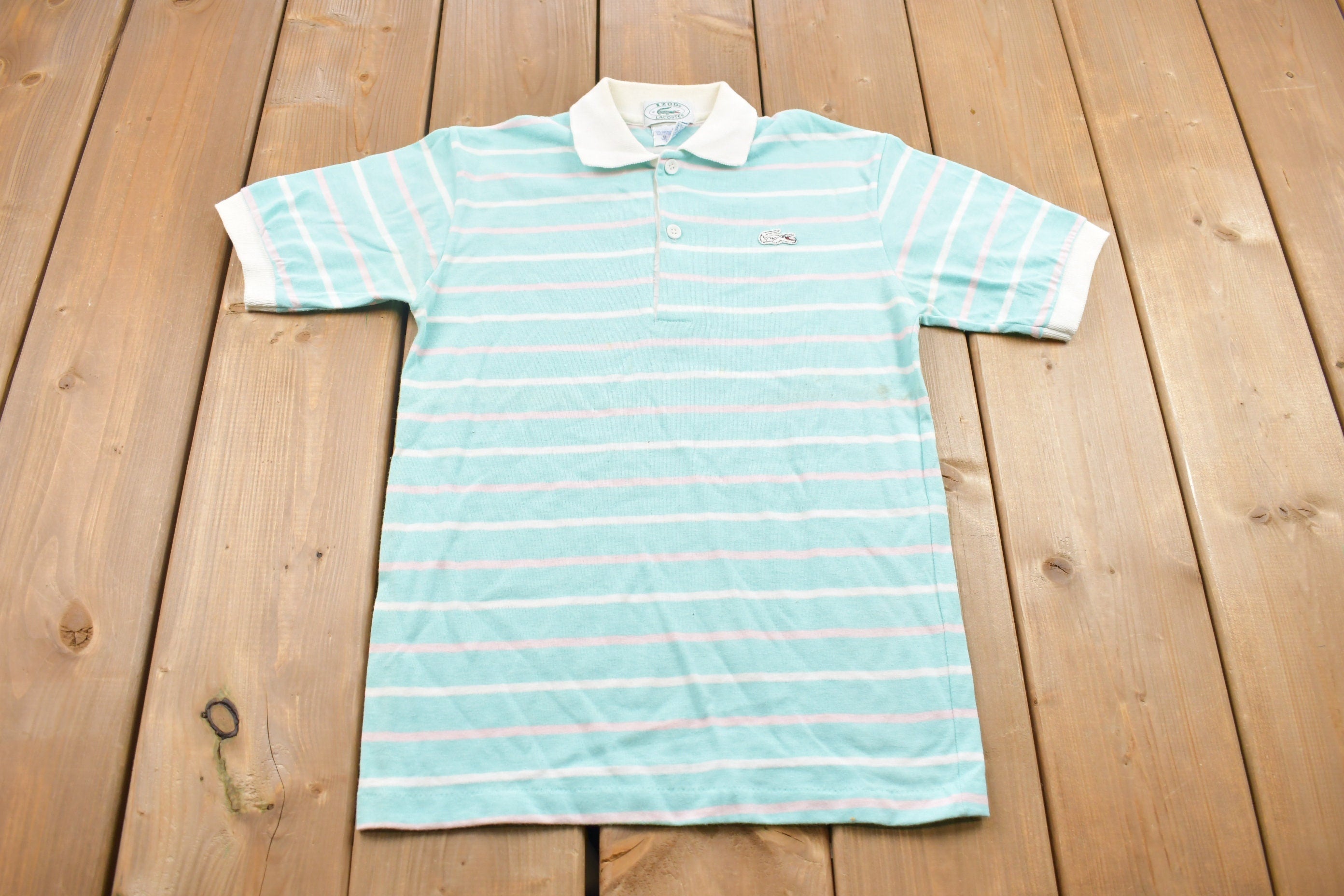 Vintage 1990s Lacoste Polo Graphic T Shirt / Vintage T Shirt / Rare Vintage / Streetwear / Single Stitch / Made In USA