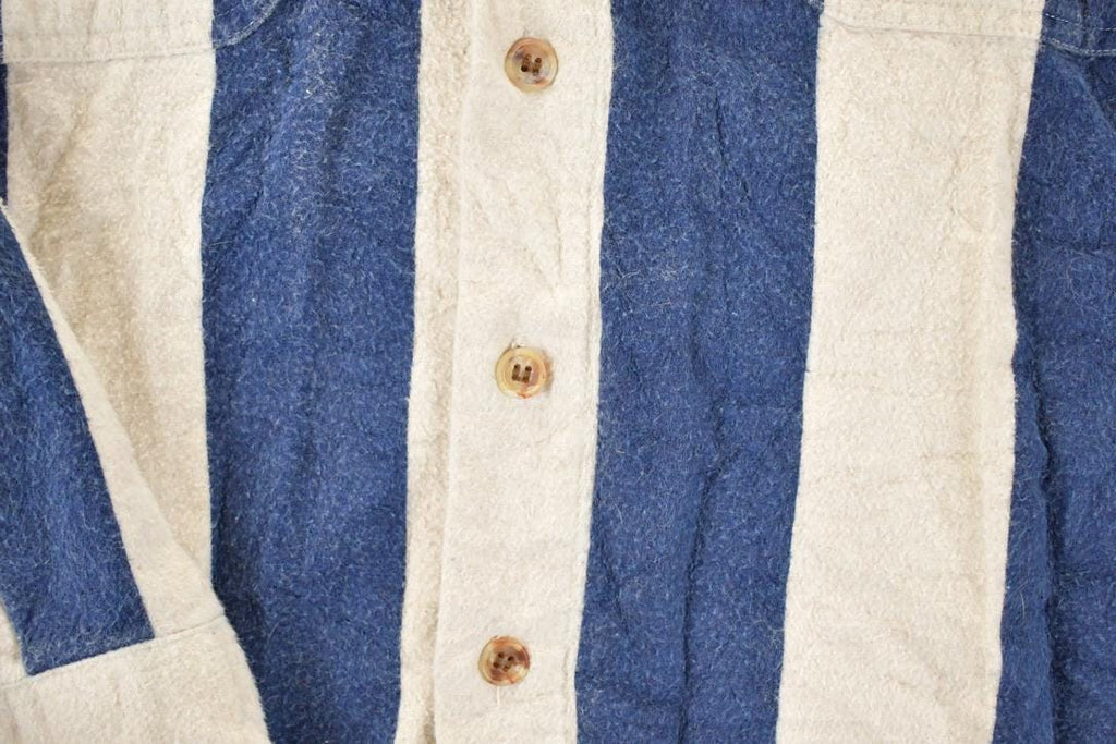 Vintage 1990s Eddie Bauer Vertical Stripe Western Style Button Up Shirt Men's Large