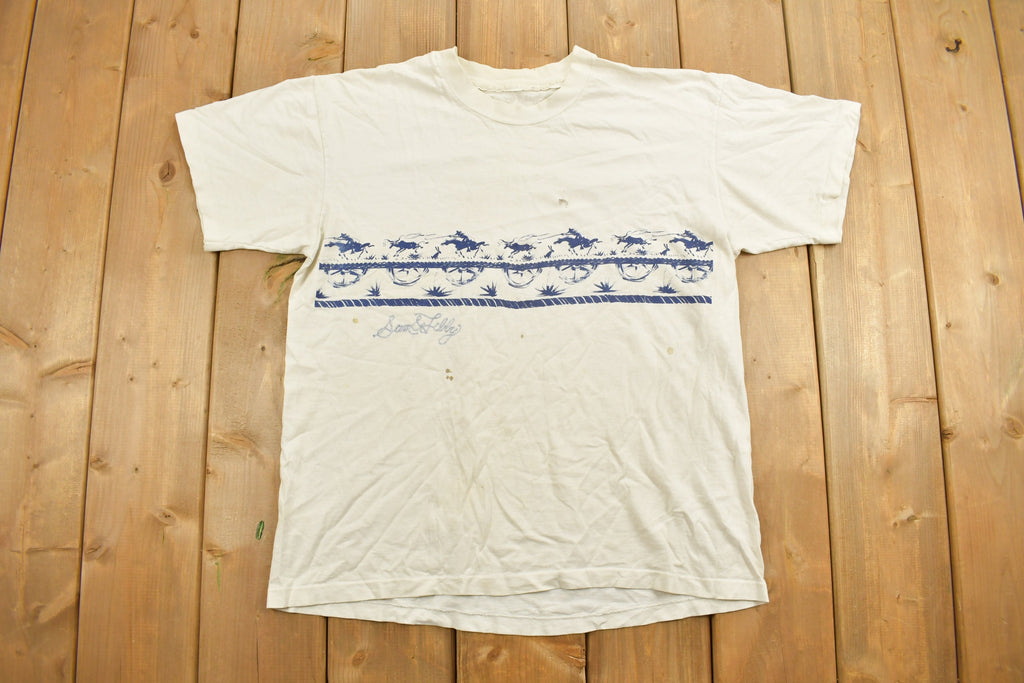 Vintage 1990s Sam & Sally Western Horse Themed Souvenir T Shirt