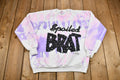 Vintage 1990 Spoiled BRAT Graphic Tie Dye Raglan Sweatshirt