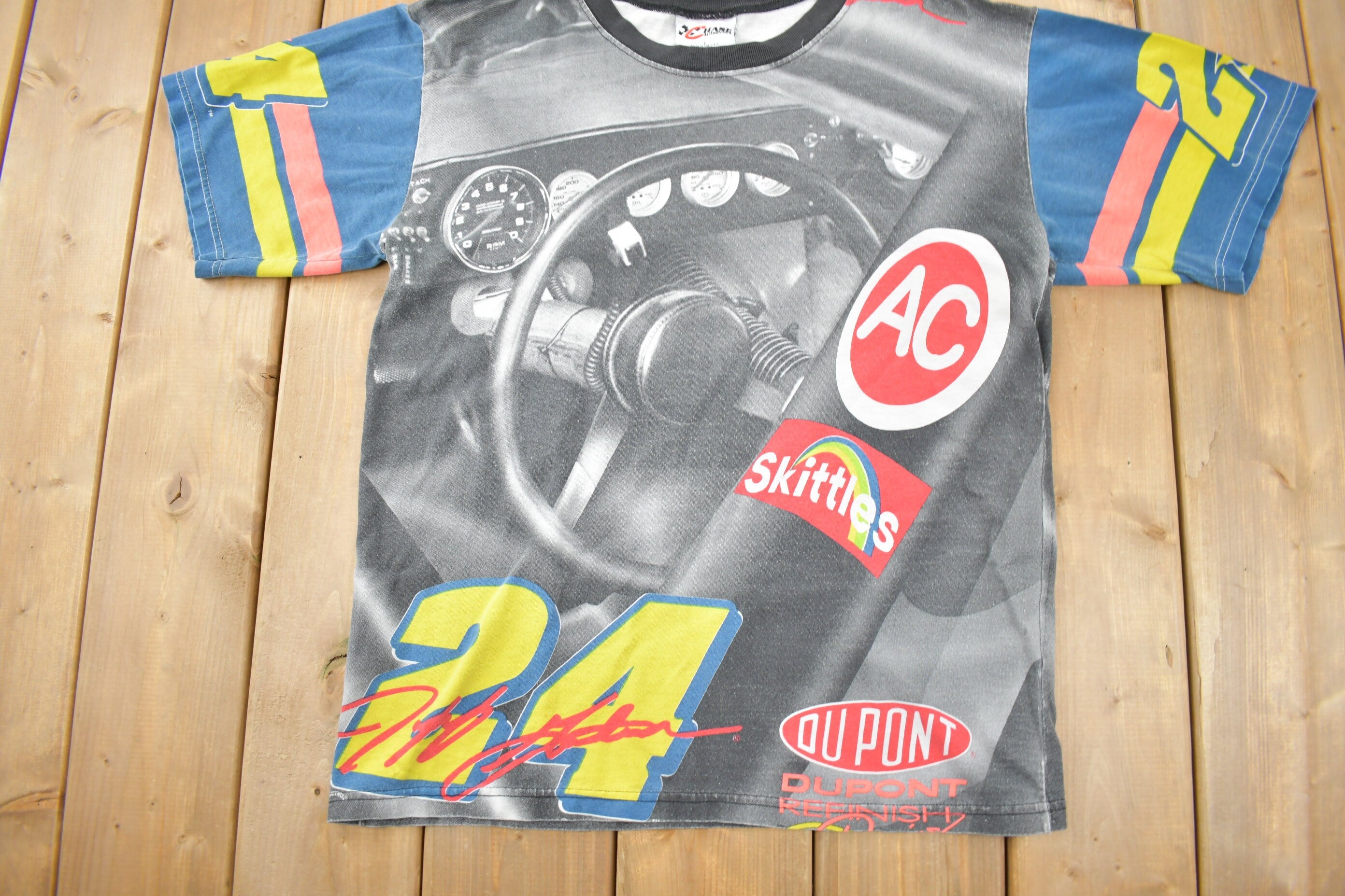 Vintage 1996 Jeff Gordon All Over Print NASCAR Racing T-Shirt