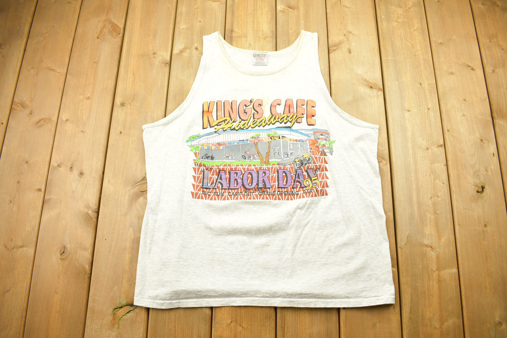 Vintage 1995 Kings Café Hideaway Labour Day Tank Top