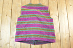 Vintage 1970s Betty Johnson Button Up Knit Sweater Vest Womens Large
