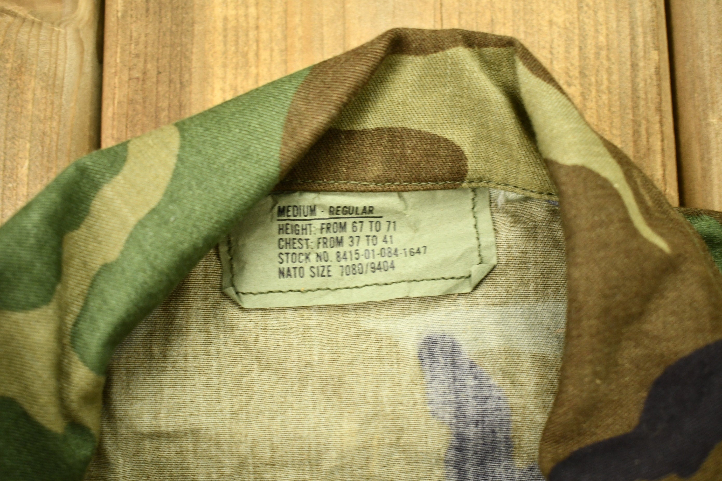 Vintage 1990s Camo Military Field Jacket