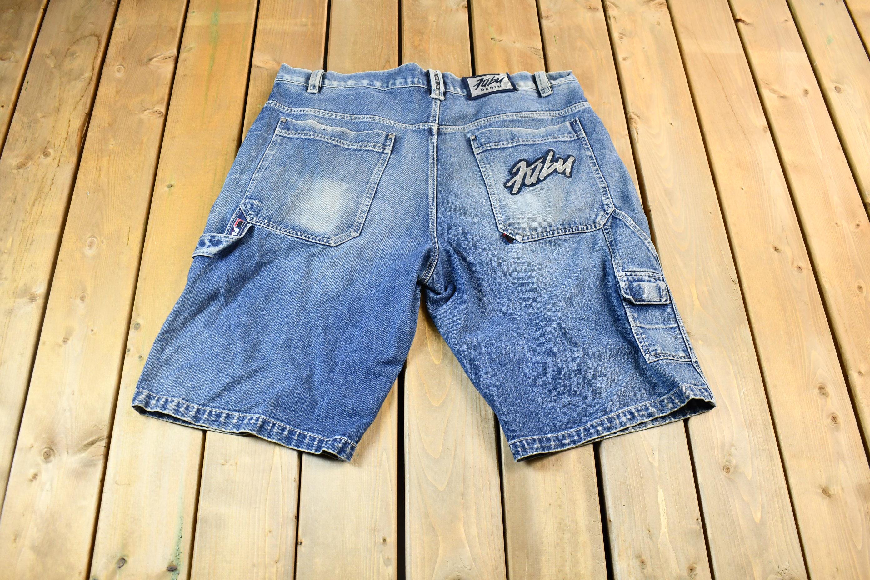 Vintage Y2K Oversized FUBU Jean Shorts Size 44 x 14