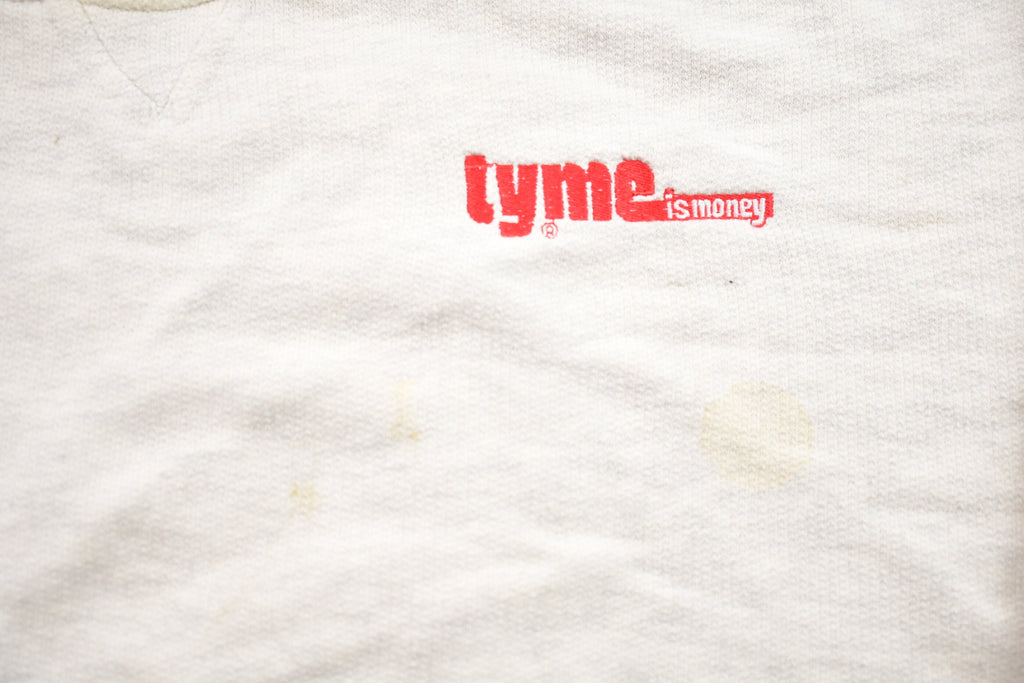 Vintage 1990s Tyme Is Money Blank Crewneck Sweatshirt  90s Crewneck  Made In USA  Essential  Streetwear  90s Blank