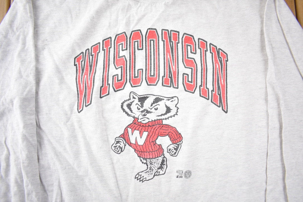 Vintage 1990s University Of Wisconsin Crewneck Made In USA Size L