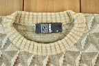 Vintage 1990s TSR USA Knit Crewneck Sweater  90s Crewneck  Abstract Pattern  Preppy Knits
