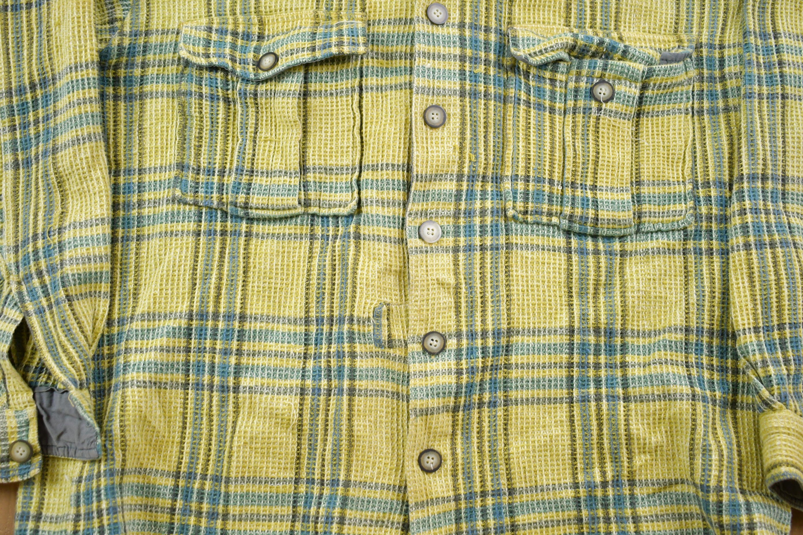 Vintage 1990s News Plaid Button Up Shirt / 1990s Button Up / Vintage Flannel / Plaid Flannel / Casual Shirt / Formal Shirt
