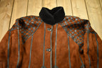 Vintage 1980s Abstract Pattern Shearling Coat
