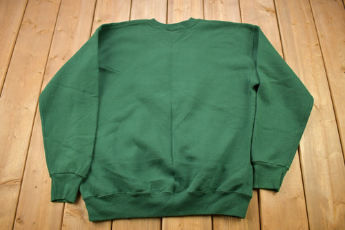 Vintage 1990s Branson University Collegiate Crewneck / Embroidered / Made In USA / Sportswear / Americana